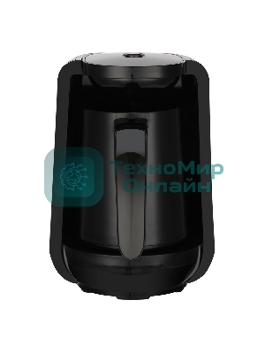 Электрическая турка BQ ET1172P черный, мощность 500 Вт, электронное управление, приготовление кофе: кофе по-турецки, используется молотый кофе, объем чаши 250 мл, индикатор включения, индикатор уровня воды, автоматическое отключение при закипании, звуковой сигнал при закипании, защита от перегрева, материал корпуса: пластик, материал чаши: пластик, длина шнура: 0.75 м