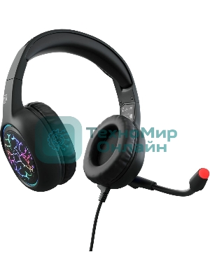 Наушники с микрофоном Oklick HS-L930G SNORTER черный/синий 2м мониторные USB оголовье (HS-L930G)