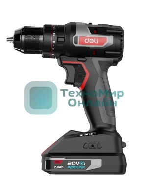 Дрель-шуруповерт Deli DE-CZ20-1, 20 В, 0 Ач, 70 Нм, бесщеточный, ударный