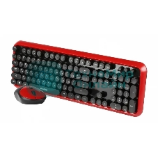 Комплект клавиатура+мышь Smartbuy 620382AG-RK беспроводной, USB, 1600 DPI, чёрно-красный