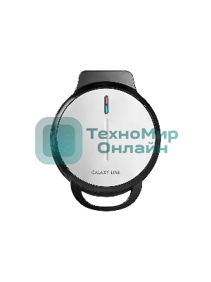 Вафельница Galaxy Line GL 2987, черный с серебристым, с несъемными пластинами, 1200 Вт