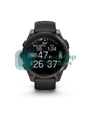 Смарт-часы Garmin Fenix 8 AMOLED Sapphire угольно-черный DLC, черный 47мм