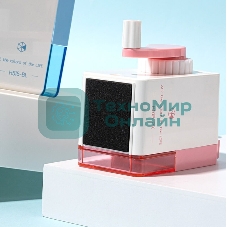 Точилка для карандашей механическая Deli EH515-PK, 1 отверстие, пластик, розовый/белый, пластиковый бокс