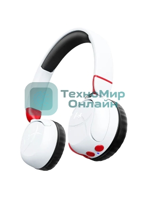 Гарнитура HyperX Cloud Mini белый, беспроводная + проводная, Bluetooth, до 25 ч, совместимость с PS5, Xbox