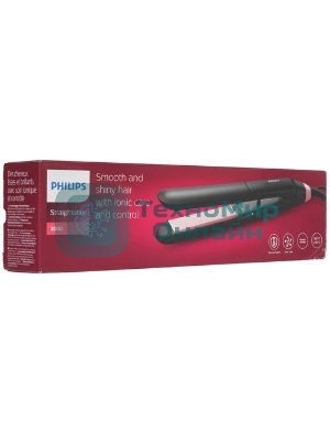 Выпрямитель для волос Philips BHS378/00 черный/розовый, 28 мм, 230 °C, 6 режимов