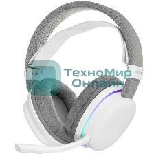 Гарнитура AULA G7 белый, беспроводная + проводная, до 65 ч, съёмный микрофон, подсветка