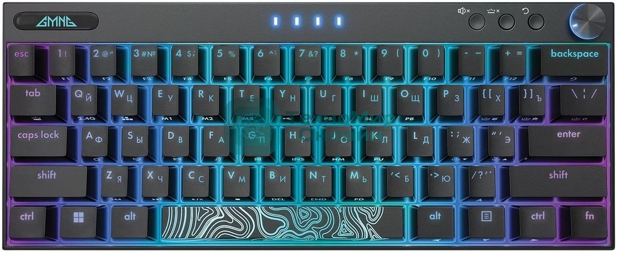 Клавиатура беспроводная GMNG GG-KB500XW (1910516), USB, Bluetooth/Радиоканал, черный