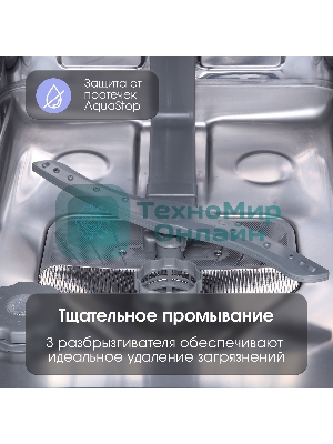 Встраиваемая посудомоечная машина Zigmund & Shtain DW 303.4, серый, 44.8 см, 10 компл., 49 дБ, класс A+++