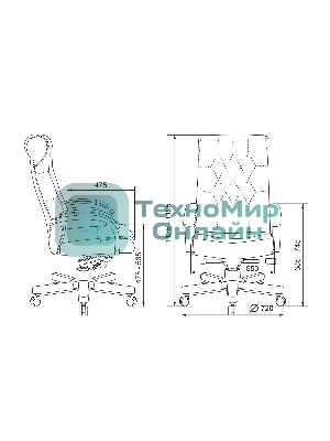 Кресло Бюрократ T-9928WALNUT черный, кожа