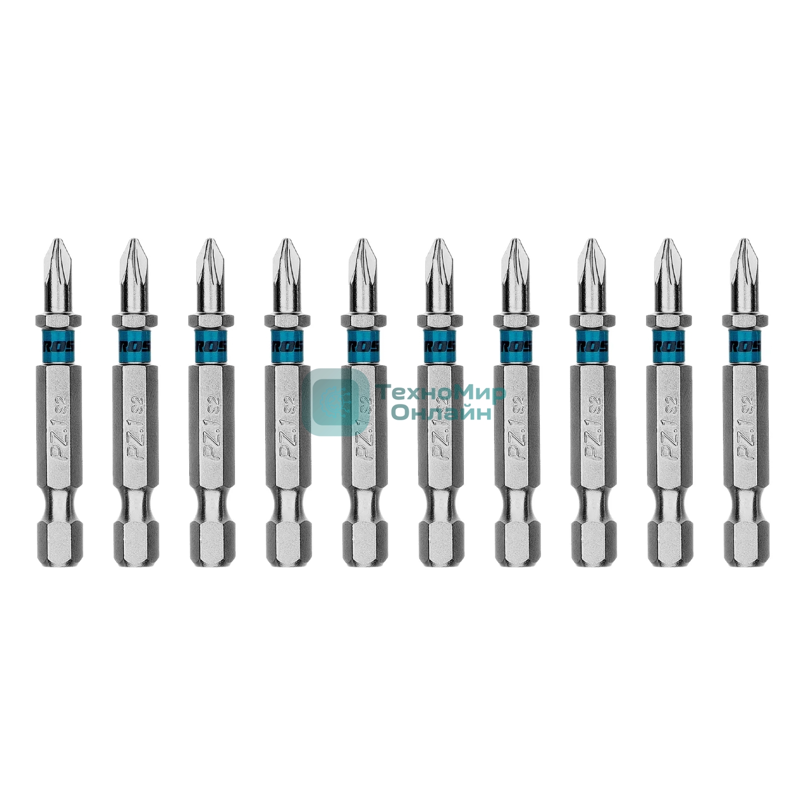 Бита Gross PZ1х50 мм, сталь S2, шестигр., 10 шт.