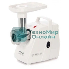 Мясорубка электрическая Аксион М33.01 белый, 1500 Вт, 1.7 кг/мин, реверс, защита от перегрузки, насадки - 3
