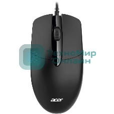 Мышь проводная Acer OMW300 черный, 1200 dpi, USB, кнопки - 3