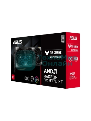 Видеокарта ASUS RX9070XT TUF GAMING OC 16Gb GDDR6 256bit 3xDP HDMI 3FAN RTL TUF-RX9070XT-O16G-GAMING