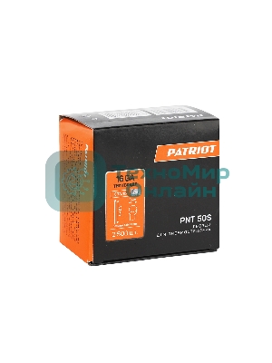 Гвозди PNT 50S для пневмостеплера ANG 210R, отделочные, тип 16 (16GA), сеч. 1,6 x 1,4 мм, шляпка 3 мм, длина 50 мм, сталь, 2500 шт