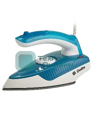 Утюг Delta DL-430Т белый/синий, 1000 Вт, 15 г/мин, 50 г/мин, 80 мл