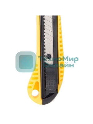 Технический нож Deli DL003 18мм SK5. 2-ступенчатое лезвие. Ударопрочный корпус. Кнопка автоматической блокировки.