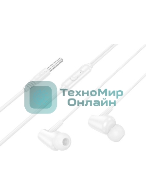 Проводные наушники Hoco M112 белый, внутриканальные, Jack 3.5 мм, встроенный микрофон