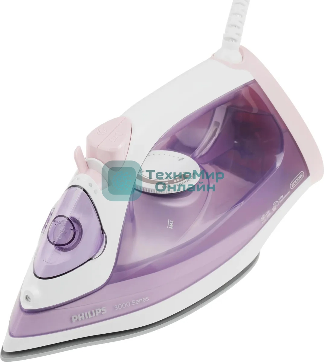 Утюг Philips DST3010/30, 2000 Вт,140г, сиреневый