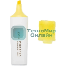 Текстовыделитель Deli ES621Syellow Macaron, скошенный пишущий наконечник, 1-5мм, желтый