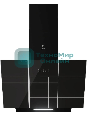 Вытяжка каминная LEX Moza 600 R1 черный, 60 см, 650 куб. м/ч, 46 дБ