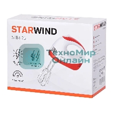 Миксер ручной Starwind SHM-251 250 Вт, белый/коралловый