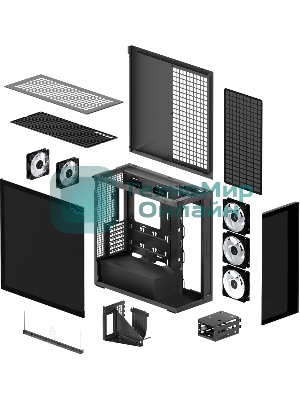 Компьютерный корпус Arctic Cooling ARCTIC Xtender VG (Mirror Black) арт. ACPCC00019A