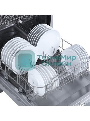 Посудомоечная машина Бирюса DWF-614/6 M, серый, 59.8 см, 14 компл., 49 дБ, класс A++