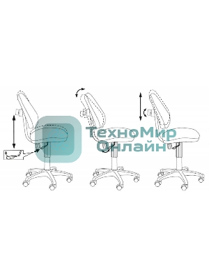 Кресло детское Бюрократ KD-4/TW-55 голубой TW-55
