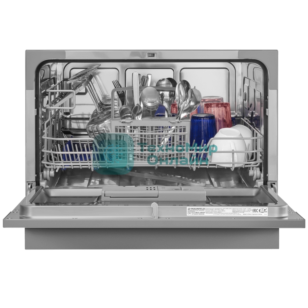 Посудомоечная машина Maunfeld MLP-06DS, серый, 55 см, 6 компл., 49 дБ, класс A+