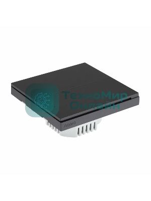 Выключатель двухклавишный без нейтрали Aqara Smart Wall Switch H1 EU (WS-EUK02 graphite) 