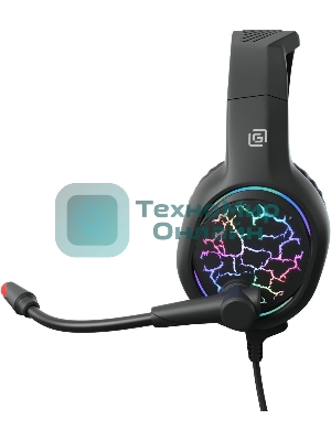 Наушники с микрофоном Oklick HS-L930G SNORTER черный/синий 2м мониторные USB оголовье (HS-L930G)