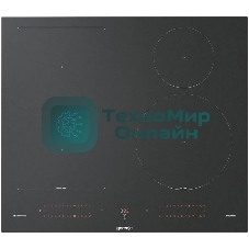 Варочная панель Gorenje, 60 см, индукция, 4 зоны нагрева, слайдерное управление, таймер, функция Bridge, функция PowerBoost, автопрограммы, автоопределение посуды, StableHeat, Wi-Fi, защита от детей, черный