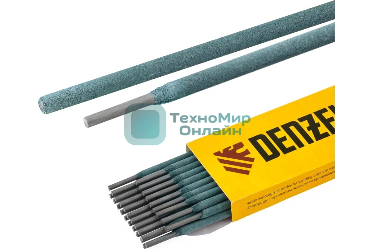Электроды Denzel DER-3, диам. 3 мм, 1 кг, рутиловое покрытие