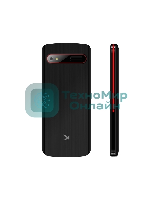 Мобильный телефон teXet TM-308 черный-красный