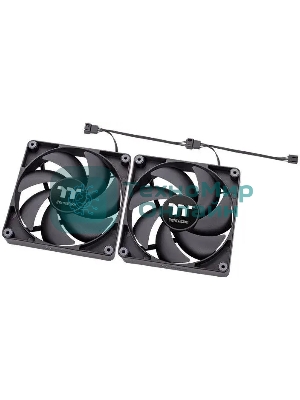 Комплект вентиляторов для корпуса Thermaltake CT120 (2 шт.) черный, 120 мм, 2000 об/мин, 25.8 дБ, 4 pin