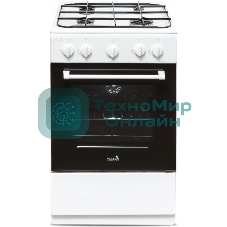 Плита газовая Cezaris ПГ 2150-00 белый, конфорок 4 шт, духовка 43 л, 51 см x 85 см x 55 см