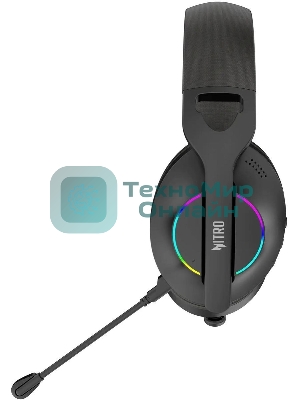 Гарнитура Acer OHR400 чёрный, беспроводная + проводная, USB/mini jack 3.5 мм, до 45 ч, подсветка