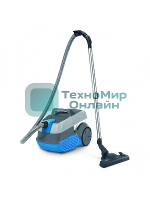 Пылесос Zelmer ZVC9130M W&D AQUALEON голубой/белый, 2100 Вт, уборка сухая/влажная