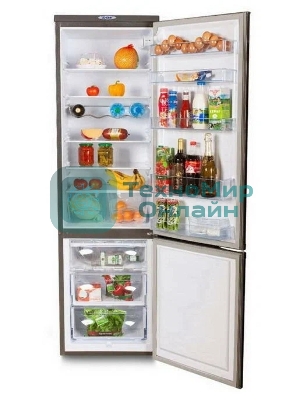 Холодильник DON R-296 NG нерж сталь двухкамерный 209/140л морозилка снизу