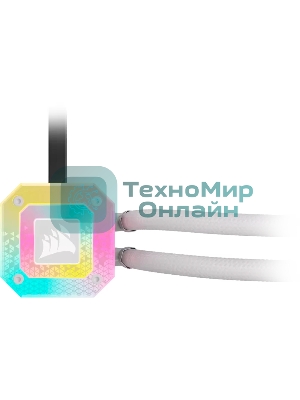 Система жидкостного охлаждения Water Cooling System Corsair iCUE H150i ELITE CAPELLIX XT (360мм, белый, RGb/Fans: 3x120мм, 65.57CFM, 37dBA, 2100RPM/Rad thickness 27мм/S: 1851, 1700, 1200, 115X, AM5, AM4)