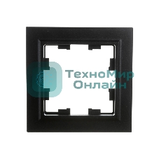 Рамка 1-мест. IEK BRITE РУ-1-БрЧ черный