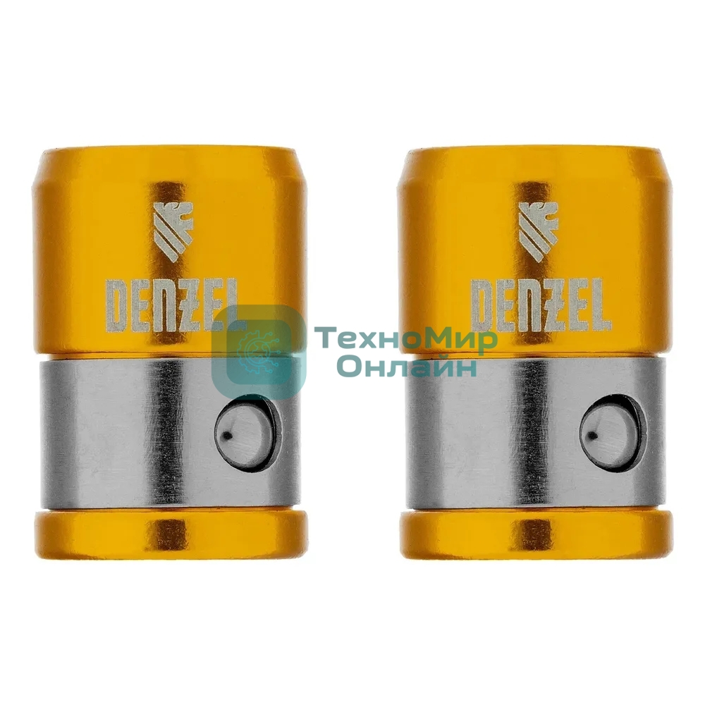 Магнитная насадка для бит Denzel 11737, для шестигранных бит, 2 шт