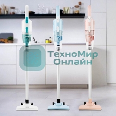 Пылесос вертикальный КТ-586-1 белый, питание от сети, 400 Вт, уборка сухая, пылесборник 1,2 л