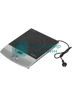 Плита настольная электрическая Hyundai HYC-0102 серебристый/черный стеклокерамика