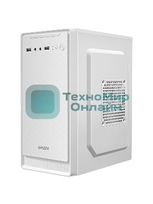 Компьютерный корпус MiniTower Ginzzu B185 White mATX,2xUSB 2.0, белый,w/o PSU, w/o fan (Ginzzu B185)