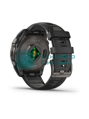 Смарт-часы Garmin Fenix 8 AMOLED Sapphire угольно-черный DLC, черный 47мм
