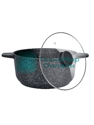 Кастрюля Maunfeld GRETA MF24GRTT01CR из литого алюминия со стеклянной крышкой, 24 см, 4 л