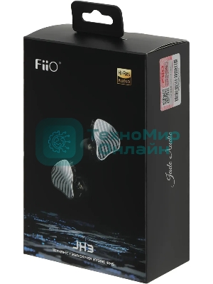 Проводные наушники FiiO JH3 черный, внутриканальные, (jack 3.5 мм), съемный кабель