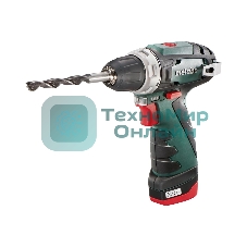 Дрель-шуруповерт аккумуляторная Metabo PowerMaxx BS 600080500, Аккумуляторный, 12В, 2 АКБ