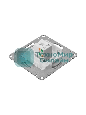 Механизм розетки RJ45 (cat5) EKF UP1-SOA-RJ45-5 алюминий Эпика
